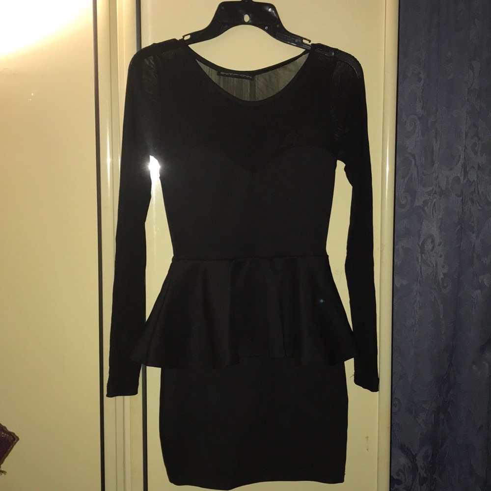 Black Mesh Party Dress